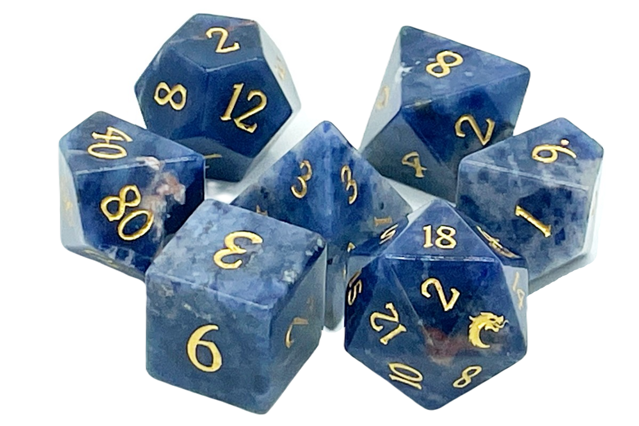 Old School Dice: Gemstone: Bluestone